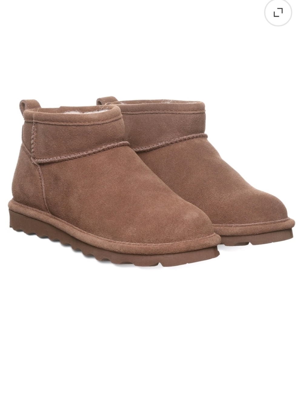 BearPaw Kids Youth Short Suede Boot in Brown Sz 4